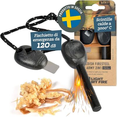 Light my Fire FireSteel 2.0 Army Slate Svart - Tennstål Light my Fire FireSteel 2.0 Army Slate Svart - Tennstål