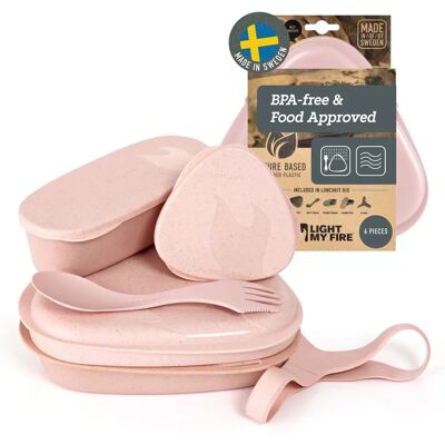 Light My Fire Dusty Pink Lunchkit - Set di stoviglie eco Scandinavo Light My Fire Dusty Pink Lunchkit - Set di stoviglie eco Scandinavo