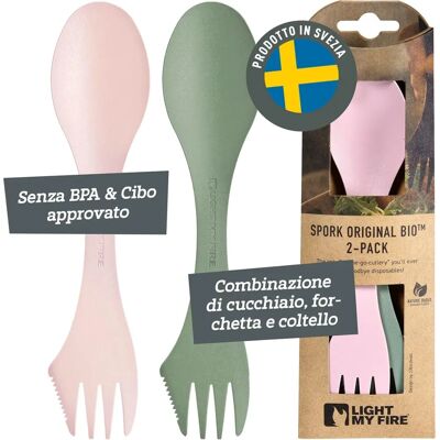 Light My Fire Spork Original BIO 2-db - Porpúrik / Homokzöld - Spork Light My Fire Spork Original BIO 2-db - Porpúrik / Homokzöld - Spork