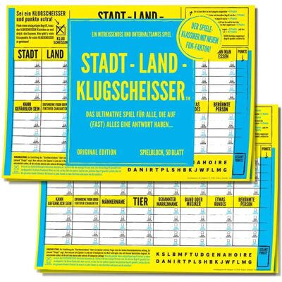 Kylskapspoesi KYL43030 - Spelblock, Klugscheisser - Stad-Land-Klugscheisser Kylskapspoesi KYL43030 - Spelblock, Klugscheisser - Stad-Land-Klugscheisser