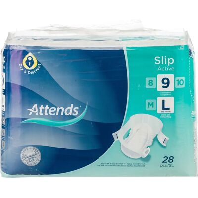 Attends Slip Active 9 Grande - Sous-vêtements d'incontinence Attends Slip Active 9 Grande - Sous-vêtements d'incontinence