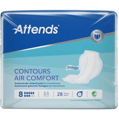 Attends Contours Air Comfort - 8 Pakker, Moderat Inkontinens Attends Contours Air Comfort - 8 Pakker, Moderat Inkontinens