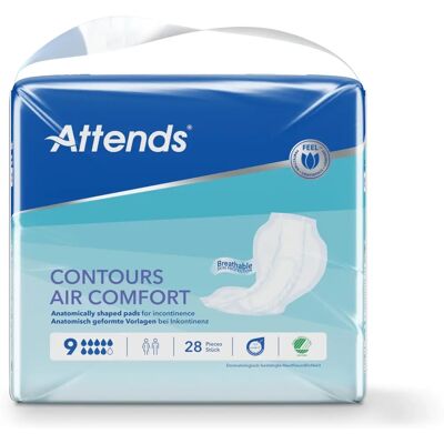 Attends Contours 9 Air Comfort Maxi - Maandverbanden Attends Contours 9 Air Comfort Maxi - Maandverbanden