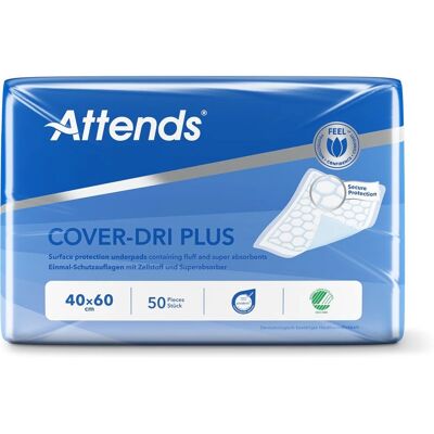 Attends Cover Dri Plus Incontinentie Onderlegger - 40x60 cm Attends Cover Dri Plus Incontinentie Onderlegger - 40x60 cm