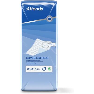Attends Cover-Dri 60x90 Plus - Case - 4 Packs of 50 - Incontinence Bed Pads Attends Cover-Dri 60x90 Plus - Case - 4 Packs of 50 - Incontinence Bed Pads