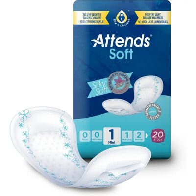 Attends Soft 1 Mini Discret Tampons d'urine légers Attends Soft 1 Mini Discret Tampons d'urine légers