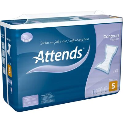Attends GmbH Attends Contours Regular 5 Protection - Protections Urinaires - Publicité Attends GmbH Attends Contours Regular 5 Protection - Protections Urinaires - Publicité
