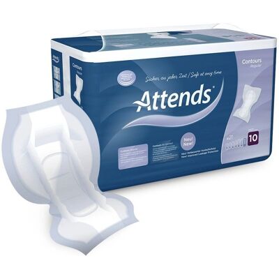 Attends Contours Regular 10 Inkontinenz-Einlagen Attends Contours Regular 10 Inkontinenz-Einlagen
