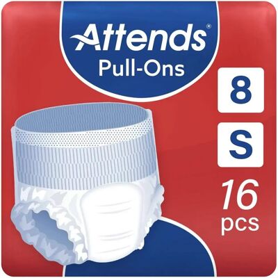 Attends Pull-Ons 8 S Culotte d'Incontinence - Pantalons d'Incontinence Jetables - Publicité Attends Pull-Ons 8 S Culotte d'Incontinence - Pantalons d'Incontinence Jetables - Publicité