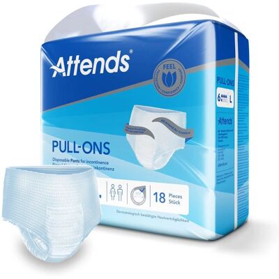 Pantalons d'Incontinence Attends Marque L - Pantalons d'Incontinence - Publicité Pantalons d'Incontinence Attends Marque L - Pantalons d'Incontinence - Publicité