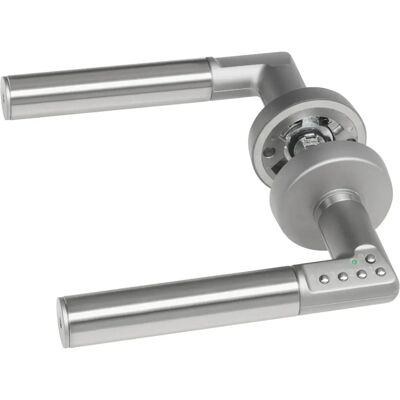 Assa Abloy - CODE HANDLE A - verchromt matt - 35-80 - Door handle set Assa Abloy - CODE HANDLE A - verchromt matt - 35-80 - Door handle set