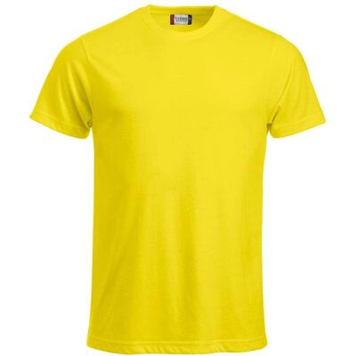 T-Shirt Homme Clique Classic Jaune - T-Shirt - Publicité T-Shirt Homme Clique Classic Jaune - T-Shirt - Publicité