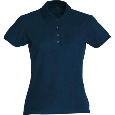 Clique Basic Polo Femme Marine - T-shirt Polo pour Femmes - Publicité Clique Basic Polo Femme Marine - T-shirt Polo pour Femmes - Publicité