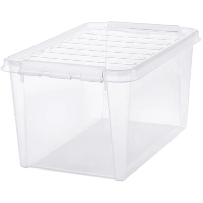 Boîte de rangement SmartStore - 47L, Noir/Transparent/Or - Empilable, Clip Sécurisé - Publicité Boîte de rangement SmartStore - 47L, Noir/Transparent/Or - Empilable, Clip Sécurisé - Publicité
