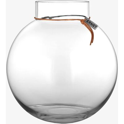 Ernst Rund Glasvase - Diameter 21 cm, Højde 22 cm - Transparent Ernst Rund Glasvase - Diameter 21 cm, Højde 22 cm - Transparent