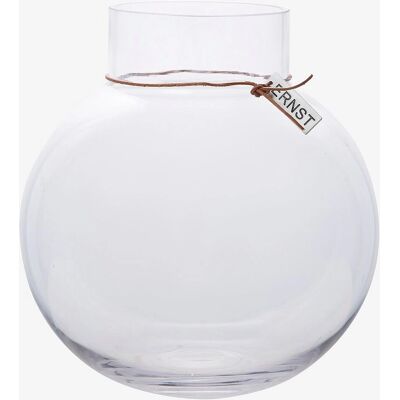 ERNST Rund Glass Vase - 9cm x 10cm - Klar ERNST Rund Glass Vase - 9cm x 10cm - Klar