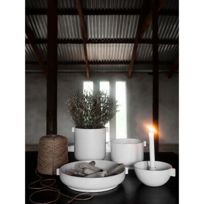 ERNST Hvit Lysestake - 12cm / 5,5cm eller 17cm / 8cm - Lysestake ERNST Hvit Lysestake - 12cm / 5,5cm eller 17cm / 8cm - Lysestake