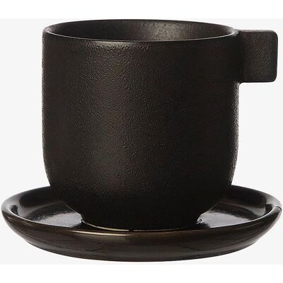 ERNST - Kaffekopp med underkop - Svart ERNST - Kaffekopp med underkop - Svart