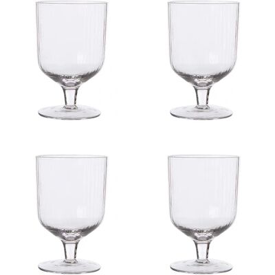 Ernst - Set med 4 snapsglas - Gennemsiktigt og ripplat Ernst - Set med 4 snapsglas - Gennemsiktigt og ripplat