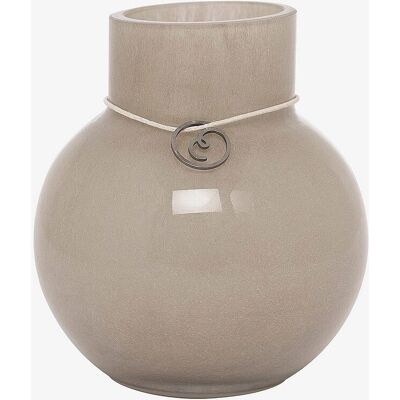 Ernst Beige Rund Vase - Blomsteroppsats - 9cm x 10cm Ernst Beige Rund Vase - Blomsteroppsats - 9cm x 10cm