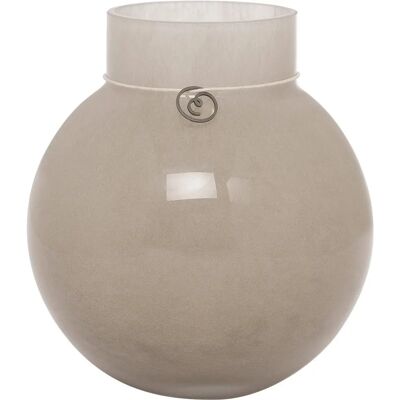 Ernst Beige Rund Glassvase - Diameter 13cm, Høyde 14cm Ernst Beige Rund Glassvase - Diameter 13cm, Høyde 14cm