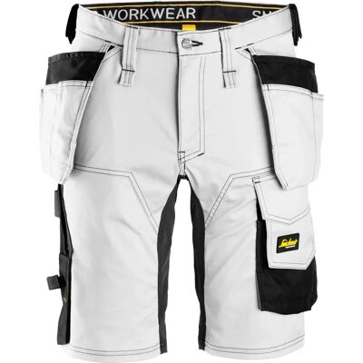 Shorts Elastiques Snickers - Workwear Allround - Blanc-Noir - T-048 - Publicité Shorts Elastiques Snickers - Workwear Allround - Blanc-Noir - T-048 - Publicité