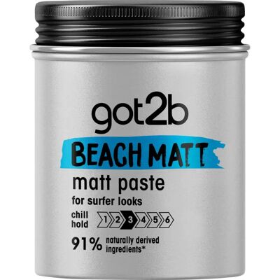 Schwarzkopf Got2b Beach Matt Paste - Pâte coiffante - Publicité Schwarzkopf Got2b Beach Matt Paste - Pâte coiffante - Publicité