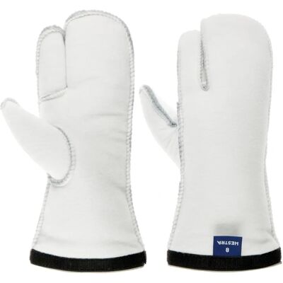 Hestra White Long 3 Finger Ski Glove - Winter Gloves Hestra White Long 3 Finger Ski Glove - Winter Gloves