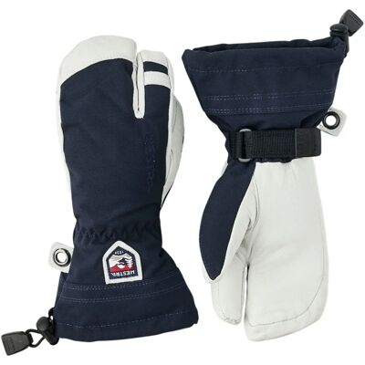 Hestra - Kid's Army Leather Heli Ski 3 Finger - Blau - Handschuhe Hestra - Kid's Army Leather Heli Ski 3 Finger - Blau - Handschuhe