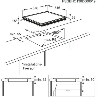 AEG HK624010XB - Svart - Keramisk Platetopp AEG HK624010XB - Svart - Keramisk Platetopp