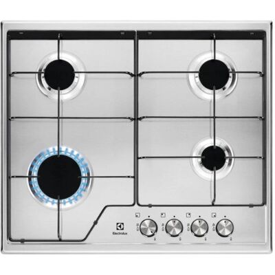 Electrolux KGS6424BX Wbudowana płyta gazowa 60 cm ze stali nierdzewnej Electrolux KGS6424BX Wbudowana płyta gazowa 60 cm ze stali nierdzewnej