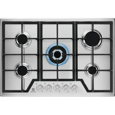 Placa de gas incorporada Electrolux KGS7536SX con 5 quemadores Placa de gas incorporada Electrolux KGS7536SX con 5 quemadores