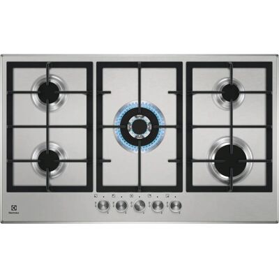 Electrolux KGS9536SX Piano cottura a gas Slim 2.0 con 5 bruciatori e bruciatore Wok Electrolux KGS9536SX Piano cottura a gas Slim 2.0 con 5 bruciatori e bruciatore Wok