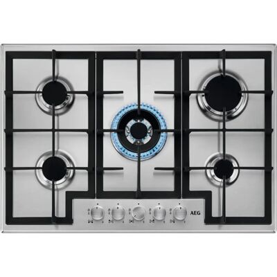 AEG HGB75400SM Stainless Steel 5 Burner Gas Hob - Cooking Faster & Safer AEG HGB75400SM Stainless Steel 5 Burner Gas Hob - Cooking Faster & Safer