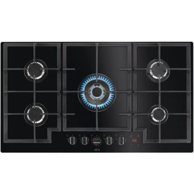 AEG HKB95450NB 90cm Gas Hob - Black AEG HKB95450NB 90cm Gas Hob - Black
