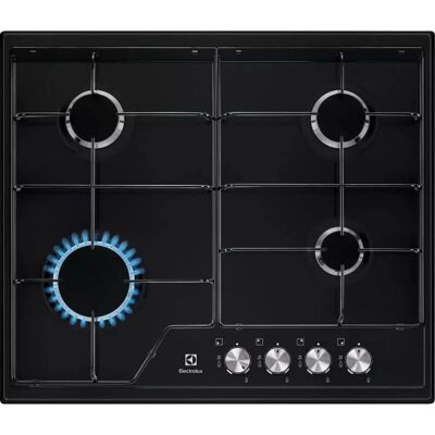 Electrolux KGS6424K - Plaque de cuisson à gaz - 60cm - Chauffage rapide - Économie d'énergie - Publicité Electrolux KGS6424K - Plaque de cuisson à gaz - 60cm - Chauffage rapide - Économie d'énergie - Publicité
