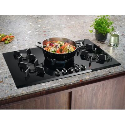 Electrolux Plaque de Cuisson à Gaz Serie 800 Flamelight KGG953753K - 5 Brûleurs 90 cm - Noir - Publicité Electrolux Plaque de Cuisson à Gaz Serie 800 Flamelight KGG953753K - 5 Brûleurs 90 cm - Noir - Publicité