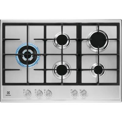 Electrolux KGS7566S2X Table de cuisson à gaz 75 cm 5 brûleurs Speed Burner Acier inoxydable Slim Profile - Publicité Electrolux KGS7566S2X Table de cuisson à gaz 75 cm 5 brûleurs Speed Burner Acier inoxydable Slim Profile - Publicité