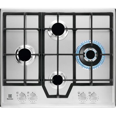 Table de Cuisson à Gaz Encastrable Electrolux KGS64562SX 60 cm 4 Brûleurs Speed Burner Table de Cuisson à Gaz Encastrable Electrolux KGS64562SX 60 cm 4 Brûleurs Speed Burner