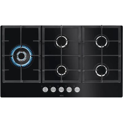 AEG HKB95820NB 5 Burner Gas Hob - Black AEG HKB95820NB 5 Burner Gas Hob - Black