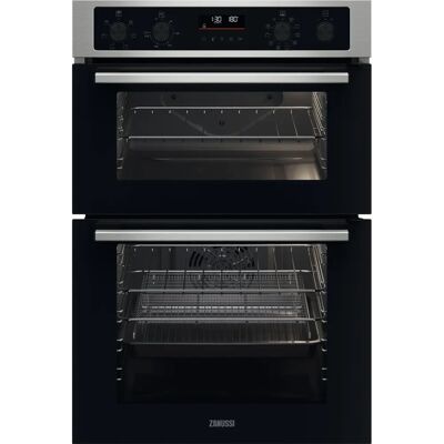 Zanussi ZKCNA7XN - Black / Stainless Steel - Electric Double Oven Zanussi ZKCNA7XN - Black / Stainless Steel - Electric Double Oven