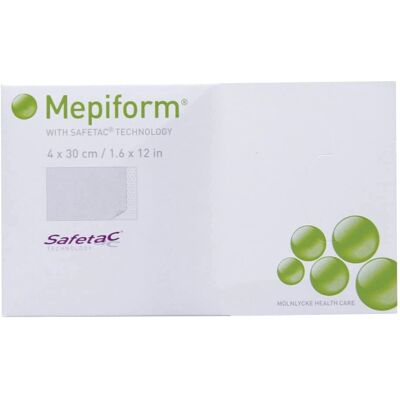 Mölnlycke Health Care Mepiform 4x30 cm Zelfklevend siliconenverband - Verband voor littekens Mölnlycke Health Care Mepiform 4x30 cm Zelfklevend siliconenverband - Verband voor littekens