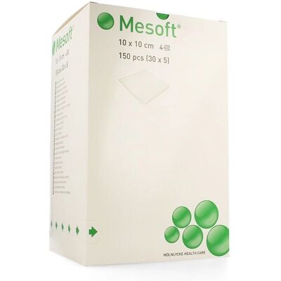 Mölnlycke Mesoft 10x10cm - Compresses Stériles en Tissu Non Tissé - Publicité Mölnlycke Mesoft 10x10cm - Compresses Stériles en Tissu Non Tissé - Publicité