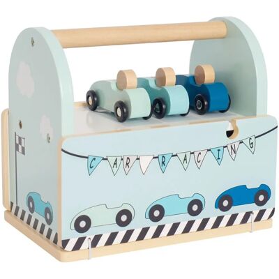 Jabadabado Blaues Autorennbahn - Spielzeug Rennstrecke für Kinder Jabadabado Blaues Autorennbahn - Spielzeug Rennstrecke für Kinder