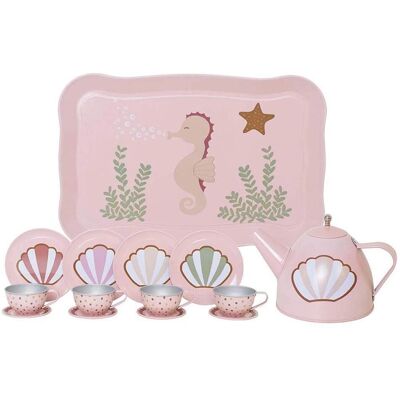 Jabadabado Transparent Teeset med Havssehorne - Tepaarty Gave Jabadabado Transparent Teeset med Havssehorne - Tepaarty Gave