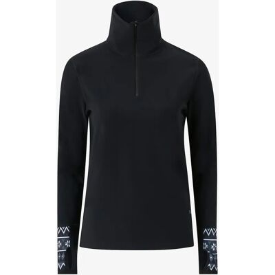 Skhoop Corinne T-neck - Svart - Varmende mellomlag - Høy krage - Kort YKK-glidelås - Isolert Skhoop Corinne T-neck - Svart - Varmende mellomlag - Høy krage - Kort YKK-glidelås - Isolert