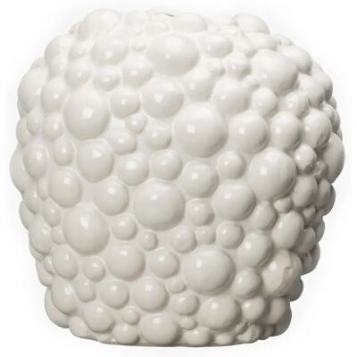 Vaso Bianco Celeste di Byon - Ceramica a Bolle 26cm Vaso Bianco Celeste di Byon - Ceramica a Bolle 26cm