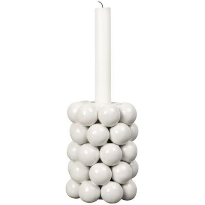 Portacandele Globo Bianco - Candelabro Portacandele Globo Bianco - Candelabro