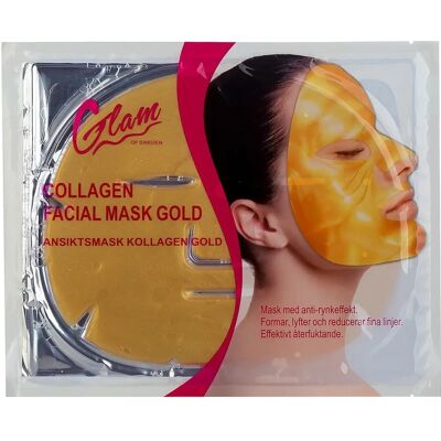Glam Of Sweden H01452 Mascarilla Facial de Oro - Colágeno, Hidratante, Antiedad Glam Of Sweden H01452 Mascarilla Facial de Oro - Colágeno, Hidratante, Antiedad