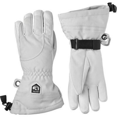 Hestra Women's Heli Ski 5 Finger (30610) - pale grey & offwhite Hestra Women's Heli Ski 5 Finger (30610) - pale grey & offwhite